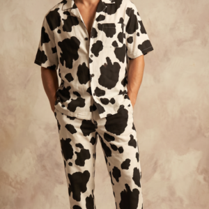 Wild Ranch Cow Print Co-Ord Set for Men