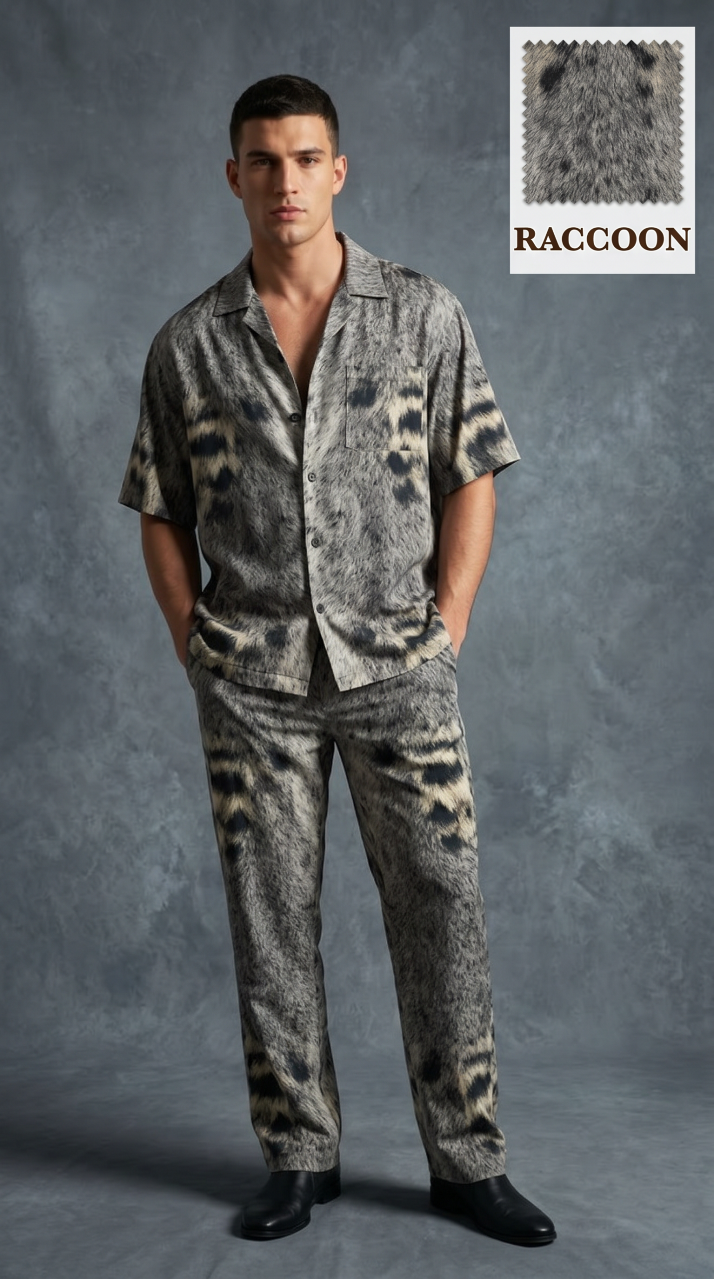 50 Raccoon Shadow Luxe Co-Ord Set