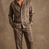 Kudu Nomad Luxe Co-Ord Set – Premium Earth-Tone Stripe Resort Wear for Men