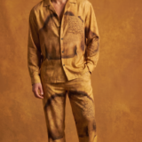 Dromedary Desert Luxe Co-Ord Set – Regal Camel Texture Resort Wear for Men