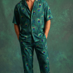 Peacock Royal Plumage Luxe Co-Ord Set