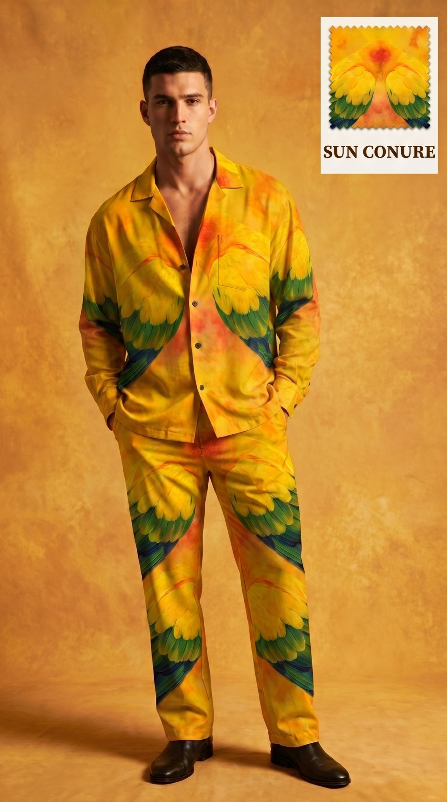 hf_20260610_173127_f5ae1e85-d731-4acc-8bbb-e3fe763778eb Sun Conure Golden Radiance Co-Ord Set